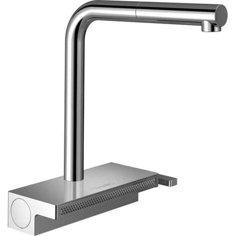 Hansgrohe M81 - Miscelatore da lavello Aquno Select con bocca di erogazione estraibile e getto doccia piatto, cromo 73836000 (1/5)