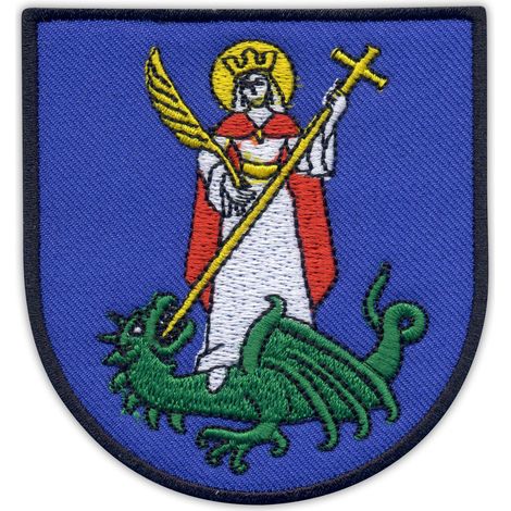 Parche con el escudo de armas de la ciudad de Nowy Sacz - nueva versión - Reverso magnético - Parche/Insignia/Emblema bordado