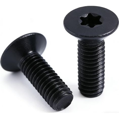 20 Pièces Vis à Tête Fraisée Torx Noir en Acier Inoxydable 304 M3 x 8mm Vis à Machine Filetage Complet à Métaux Pour L'équipement de Machine Et Les Meubles à La Maison (1/5)