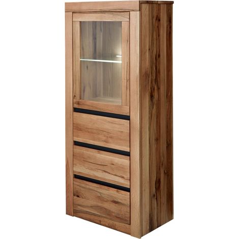 vetrina in legno di Quercia Selvatica/ Cerro 62x42x150 quercia naturale oliato MONTREUX 122