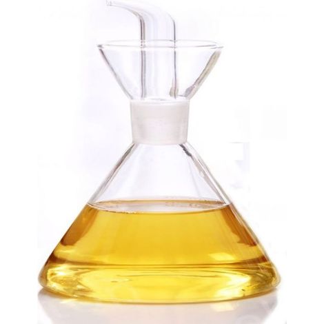 Distributeur d'huile d'olive en verre avec buse de bouteille goutte à goutte - Bouteilles distributrices d'huile pour la cuisine - Distributeur d'huile d'olive en verre (1/5)
