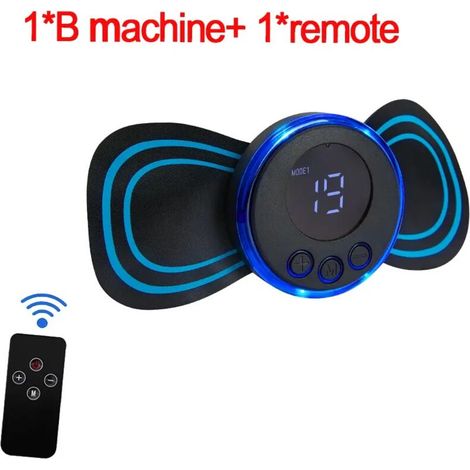 EMS Cervical Massager (Muscle Stimulator) - Low-Frequency Electrical Pulse Patch - Relaxation and Pain Relief Tool 01296-AquaForge