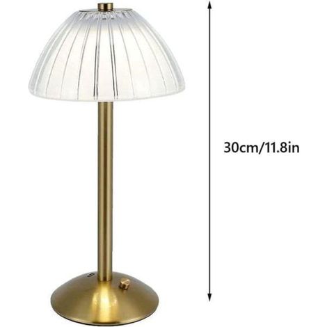 Lampe de table LED sans fil : pile, dimmable, pour salon, table de chevet, bureau (1/3)