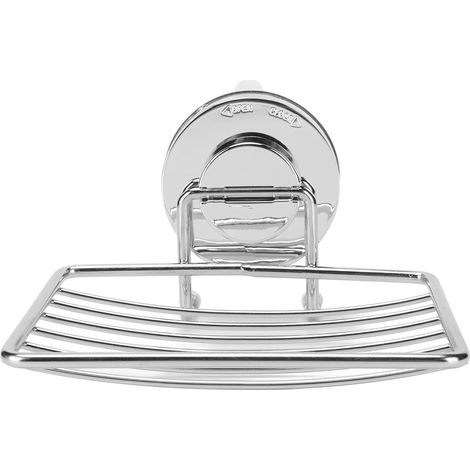 Porte-savon mural en acier inoxydable, étagère à savon avec ventouse, fixation sans perçage pour salle de bain et cuisine. (1/5)