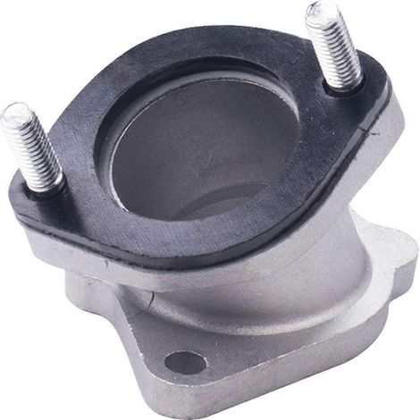 Accessoires moto CG200/250 : coude d'admission 30 mm compatible avec carburateur Pz30, joint en aluminium.