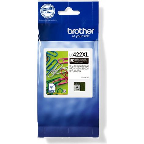 Tinta original brother lc422xlbk negro 57.5ml