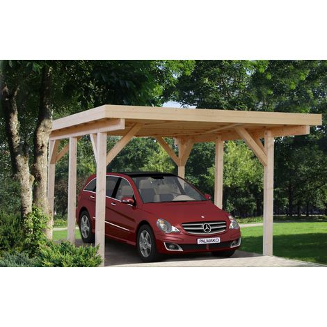 Garage en bois Karl 11,7 m2 Naturel (1/5)