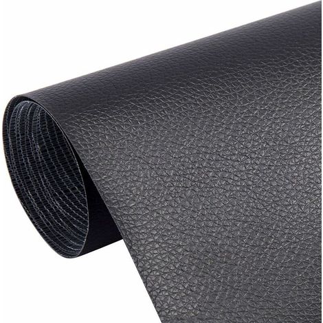 5 patchs en cuir autocollants, cuir artificiel durable, résistant aux frottements, auto-adhésifs, adaptés aux sièges de voiture, canapés (20 x 30 cm, noir) (1/5)