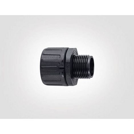 Raccord hellermanntyton hg25-s-m25-pa66-bk recto M25 poliamida