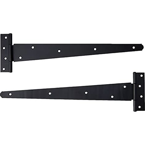Merriway BH01991 Cerniera a T, Laccatura, Nero, 400 mm, Set di 2 Pezzi (1/4)