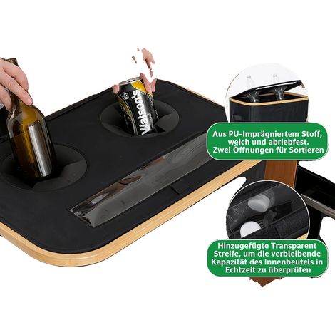 Cestino portaoggetti, in plastica di alta qualità, con capacità fino a 160 litri, a doppio ripiano, impermeabile ed ecologico. (1/5)