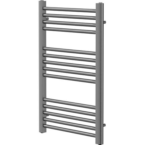 Colore Gunmetal Grey 800mm x 500mm Straight Heated Towel Rail (1/5)