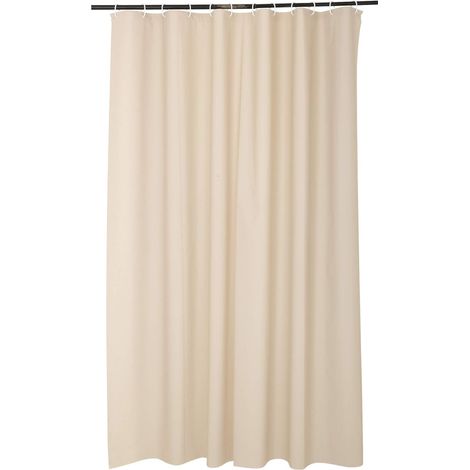 1 - Rideau De Douche - PEVA - Imperméable - Pour Salle De Bain - Taupe - 180x200cm