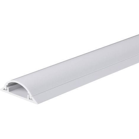 Tru Components – Protège-câbles 1572567 – PVC blanc – Longueur 1000 mm – Nombre de canaux 1 – Pour Ø de câble 11.5 x 24.5 mm