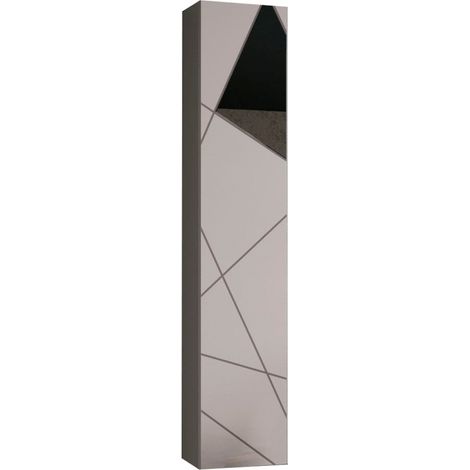 Mueble de baño suspendido, 1 puerta, colección VITARIO. Color blanco brillante.