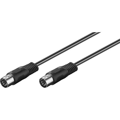 Audio-Verbindungskabel DIN, geschirmt, DIN-Stecker 180° (5-Pin)  DIN-Stecker 180° (5-Pin). Kabellänge 1.5 m