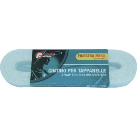 Cintino avvolgibili pp bianco mm 22 gr/mt 25 mt  5,5 (12 pezzi)