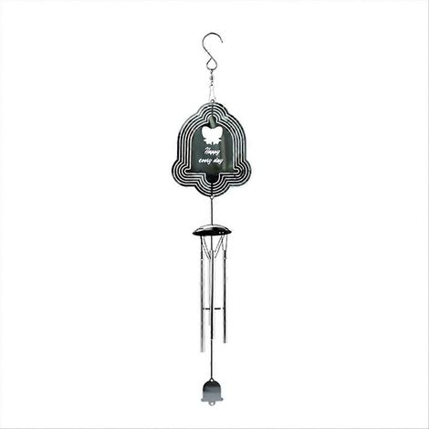 Windspiel für den Außenbereich mit drehbarer 3D-Glocke, dekoratives Windspiel für Garten, Terrasse und Balkon, Windspiel aus Metall, Set aus hängenden Windspielen, ideales Geschenk für Zuhause. (1/5)