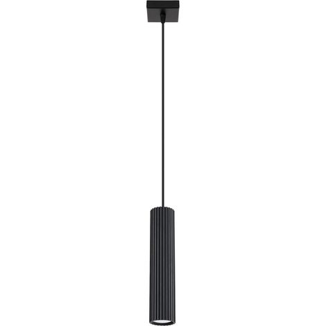 Lampe à suspendre Aluminium L : 8 cm H : max. 118 cm Noir GU10 Moderne Suspension (1/5)