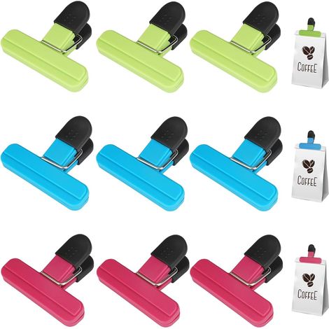 Pinces Alimentaires pour Sachets Clips de Fermeture, Pince Emballage  Plastique Fermeture Sachet Clip Pinces,Cuisine à Sac Clip D'étanchéité ,Reutilisable Pince Fermeture Sachet Alimentaire (1/5)