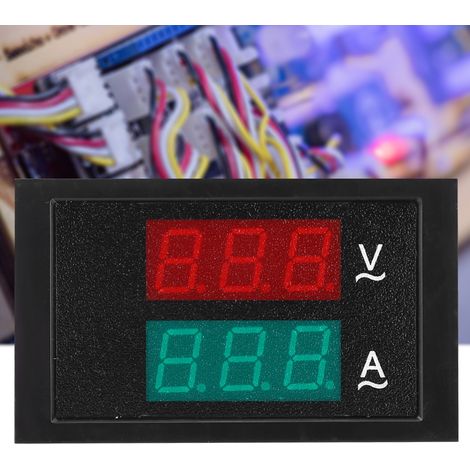 Voltmètre, ampèremètre et voltmètre CA à double affichage DL85-2042, 80-300 V CA, 0-100 A (1/5)