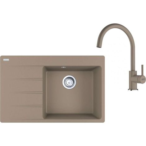 Franke Sets - Küchenset G271KA, Fragranitspüle CNG 611-78 TL/7 und Armatur FC 6018.424, Kaschmir 114.0700.773