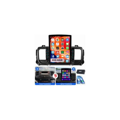 Autoradio Android 15 CarPlay 9,7" pour Citroën Jumpy et Peugeot Expert (2016-2021) 2+32G DAB (1/5)