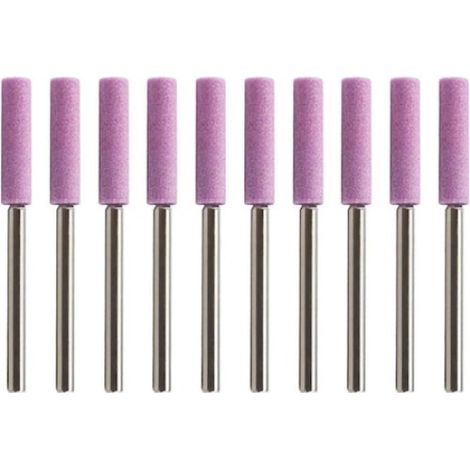 Meule Cylindrique 4 mm - Pour Affûtage Chaîne De Scie - Usage Polyvalent Bois Métal Ongles - Lot De 20 (1/5)