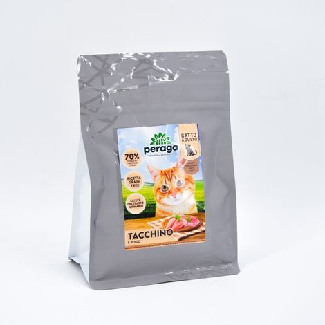 CROCCHETTE PERAGA PER GATTO ADULTO 300GR TACCHINO E POLLO CROCCHETTE GATTI