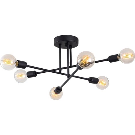 Lampadario a croce in ferro nero ANDREA