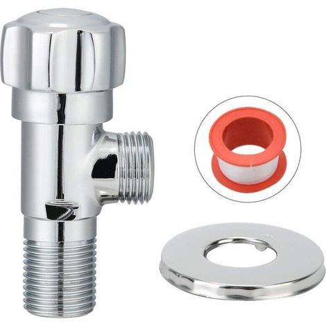 G1/2in Copper Angle Valve Water Stop Valve for Washbasin Kitchen Faucet Water Heater Toilet--