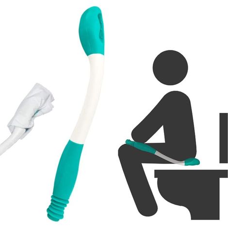 Practical Long Reach Toilet Cleaning Tools, Toilet Floor Cleaning Aid for Limited Mobility, Elderly, Pregnancy, Disabled, Arthritis, Pain (1/5)
