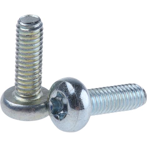 Vis à métaux RS PRO M4 à tête Cylindrique Etoile en Acier, 12mm ( Prix pour Sachet de 100 )