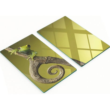 Dekorative Schneide- und Servierbretter aus Glas, Green Frog, 2 x 30 x 52 cm (1/5)