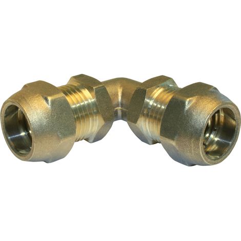 Raccord Coudé 90° À Compression Laiton D.12 Pour Tube En Per