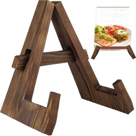 Support de livre de cuisine Support de partitions de cuisine en bois Support compact pour livre de cuisine pour hommes, femmes, adolescents, filles, garçons, fils, fille, famille, grand-mère (1/5)