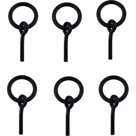 Anne suspendue circulaire noire, poignée de tiroir, anneau rond à un trou, poignée pour porte d’armoire, 15 pièces (1/4)