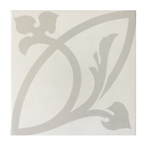 Carrelage sol / mur effet ciment motif rosace 20x20 cm - CAPRICE - LIBERTY WHITE(vendu par boite de 1m2) (1/4)