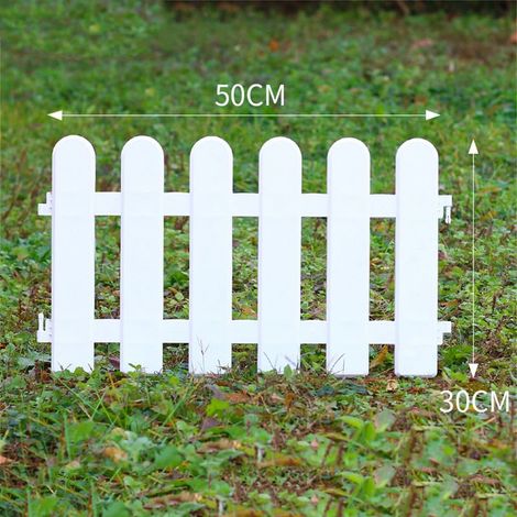 Bordure de Jardin Blanche 50x30cm - Clôture Décorative pour Pelouse, Plates-bandes et Aménagement Extérieur (1/5)