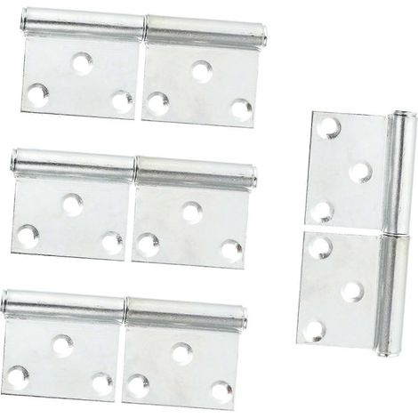 Operitacx Lot de 4 charnières hydrauliques à drapeau pour portes de placard, en fer plat (1/5)