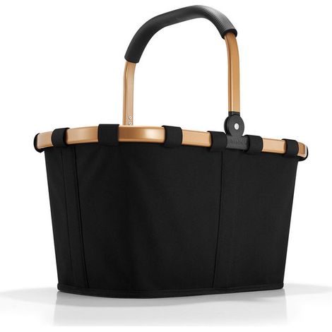 Reisenthel BK7041 Carrybag Frame Cestino per shopping in PET riciclato con telaio in alluminio 22 L colore Nero Oro