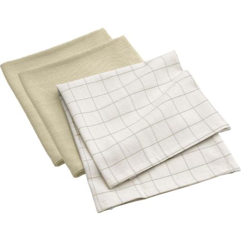 Lot de 3 Torchons de Cuisine "Gourmet" 50x70cm Naturel