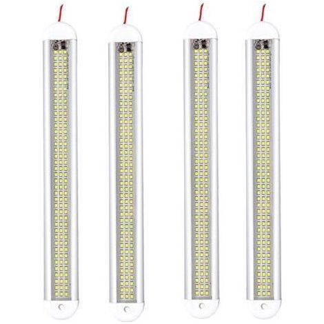 Lot de 4 lampes d'habitacle de voiture, LED, 12 V, blanc (1/4)