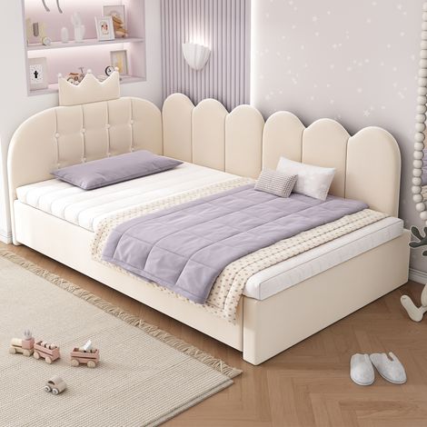 Bett Tagesbett platzsparend 90x200 mit Ausziehbett OKMYHOME (1/5)