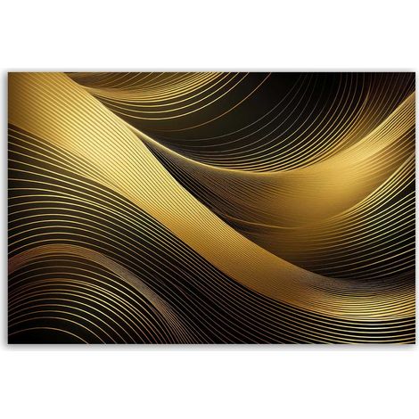 Tableau lignes dorées fluides (1/5)