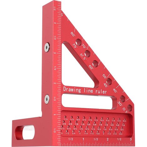 [Ángulo del orificio] Herramienta de medición de aluminio 3D de 45° a 90° para carpintería e ingeniería mecánica [Ángulo del orificio] Herramienta de medición de aluminio 3D de 45° a 90° para carpinte (1/5)
