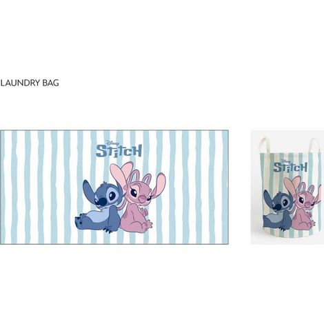 Panier à linge 50x32 cm Stitch et Angel - (Lilo & Stitch) (1/2)