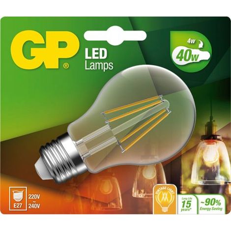 GP led-Leuchte E27, 4 W, white warm, 14 x 12 x 6 cm (1/3)
