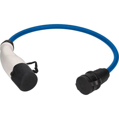 Typ 2 auf Schuko Kupplung Ladekabel 0,5 m 3,6 kW 1-phasig 16 A
