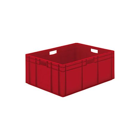 LA-KA-PE Contenedor de apilamiento para transporte L800xA600xH320mm - TK800/320-0 ROJO